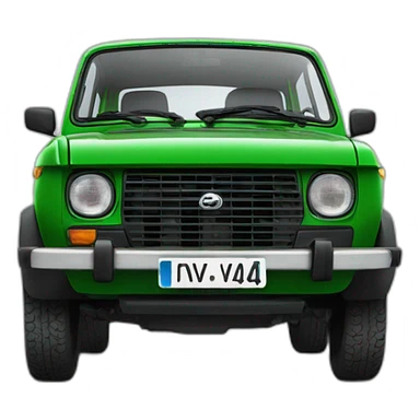Lada niva in green sticker