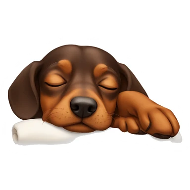 Daschund sleeping  sticker