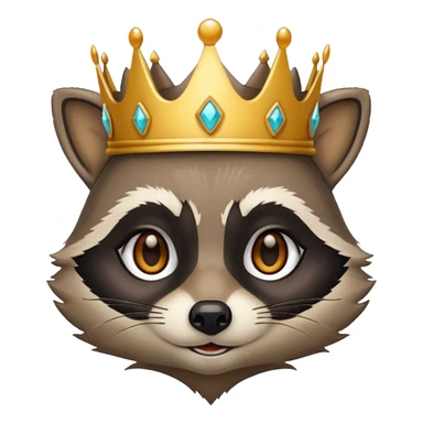 racoon queen sticker