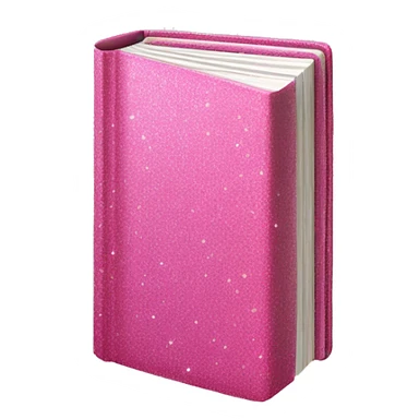Pink skinny book with glitter  sticker