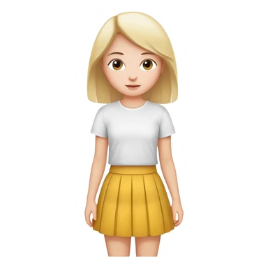 The girl on skirt with white t-shirt  sticker