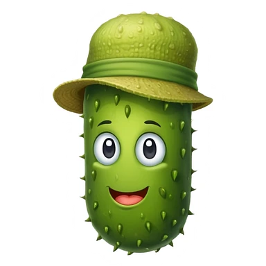 pickle with a hat  sticker
