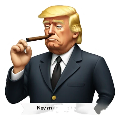 Trump smoking a cigar sticker