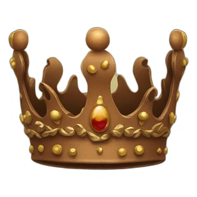 Brown crown sticker