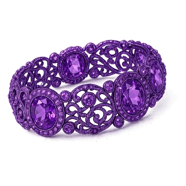 purple sparkly gemstone bracelet sticker