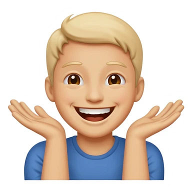 Holding laugh  sticker