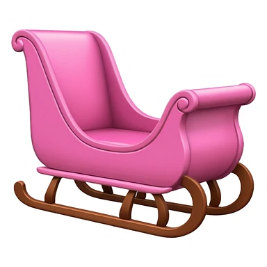 Pink sleigh with text on top of it that says "sleigh"  sticker