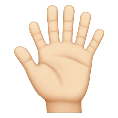hand with 5 fingers sticker