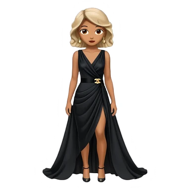 chanel black dress  sticker