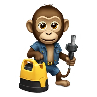 Monkey with a drill sticker