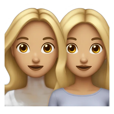 4 filles une blonde et 3 brune sticker