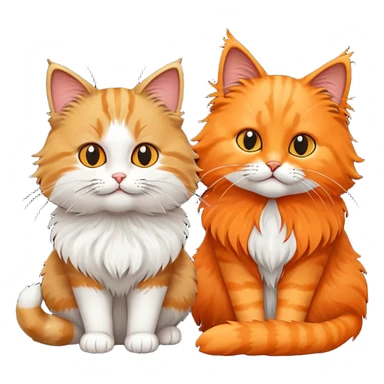two cats in love sticker