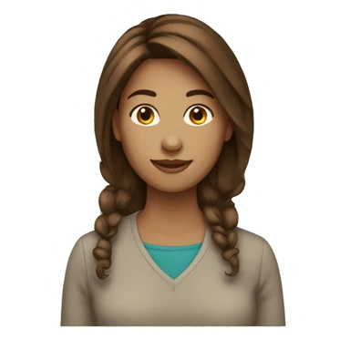 homely woman brown hair sticker
