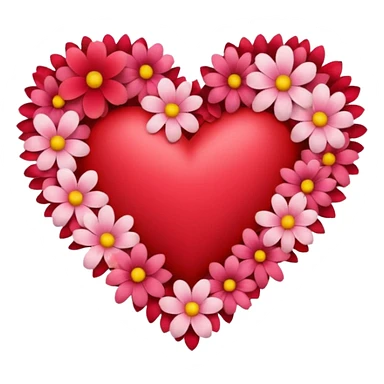 Heart with flowers sticker