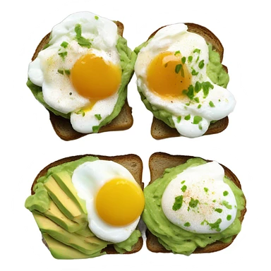 Avocado toast with egg sticker