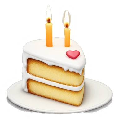 White heart shaped cake with candle sticker