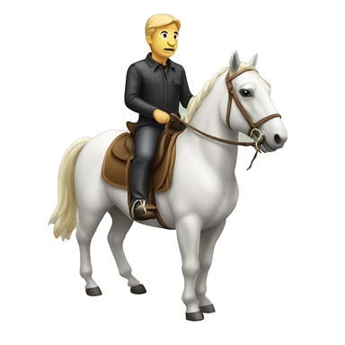 Man on a horse  sticker