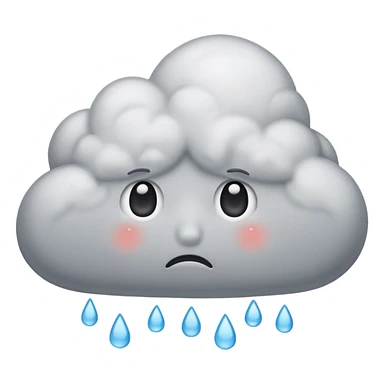 A sad cloud emoji sticker