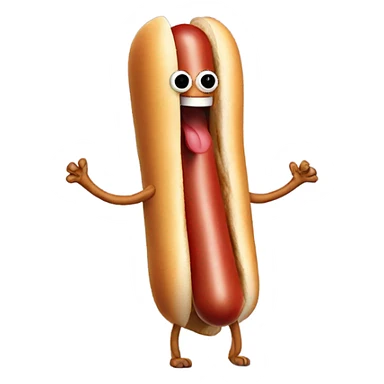 hot dog with legs sticker