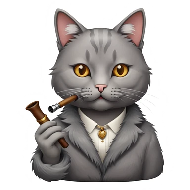 Ein katze raucht sticker