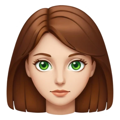 mulher do cabelo castanho e olho verde sticker