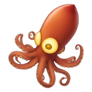 rocket octopus sticker