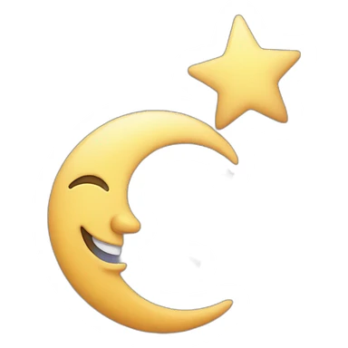 Moon and star  sticker