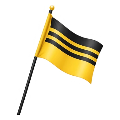 Create 2 yellow lined and 1 black lined flag emoji and put black line between yellow lines sticker