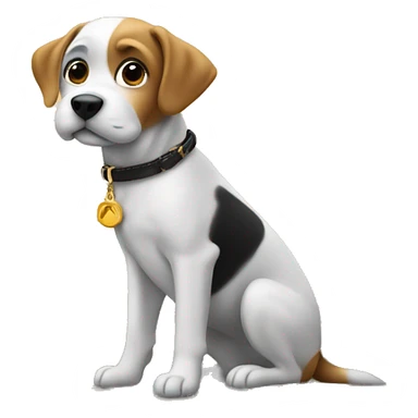 dog on eiffel tower sticker