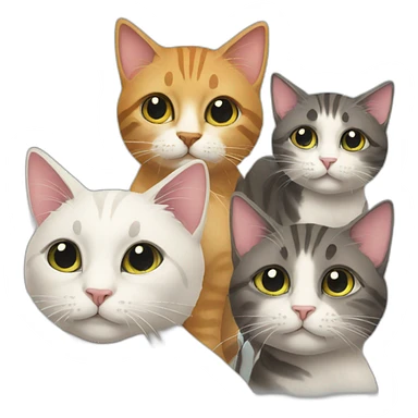 group of cats in the party sticker