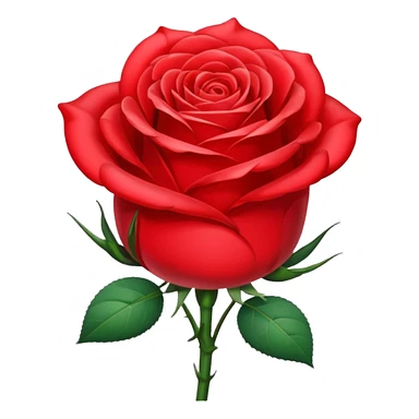 1 rose in cellofan sticker