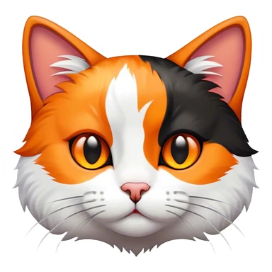Tricolor cat sticker