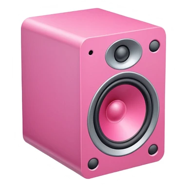 mac os icon pink audio speaker isometric sticker