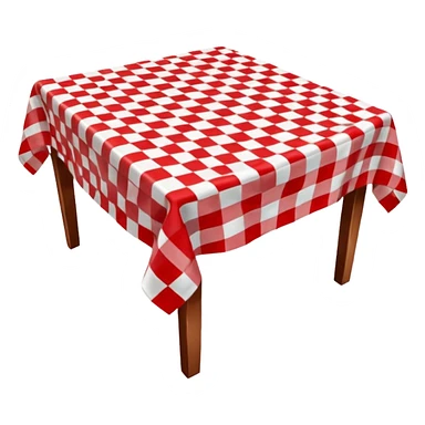 checkered tablecloth on an empty table sticker