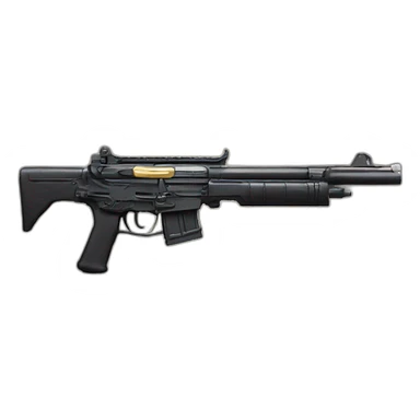 Macron avec un gros fusil sticker