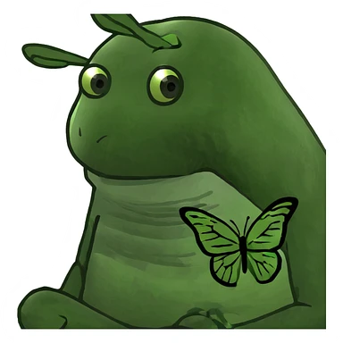 Me sitting on a butterfly with a helmet sticker