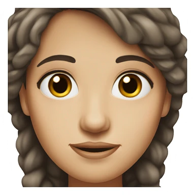 Pretty Dark brown haired white woman with hazel eyes  sticker