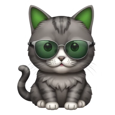 Cat wearing sunglasses sticker