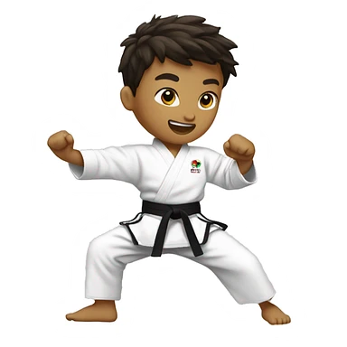 taekwondo kid kicking sticker