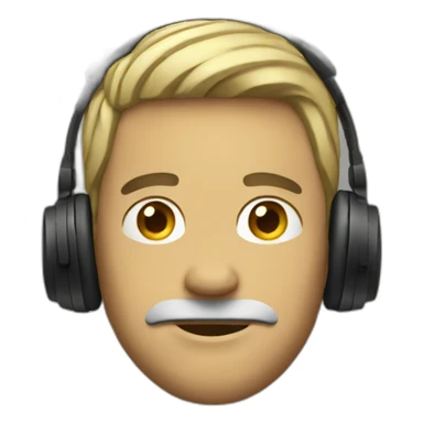 MAN WITH HEADPHONE sticker