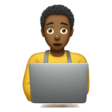 I am sick, working from home with my laptop sticker