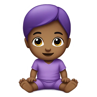 purple baby sticker