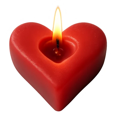 candle heart, remove background sticker