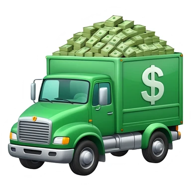 truck with money sticker