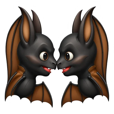 Two bats kissing sticker