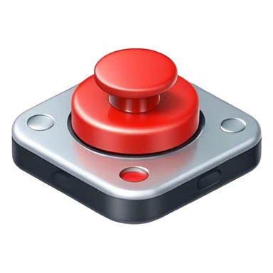 red button is pressed sticker