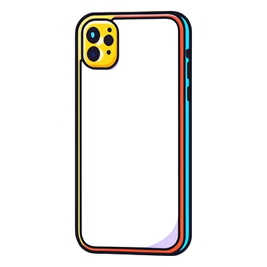 Smartphone with app store and colorful app icons sticker