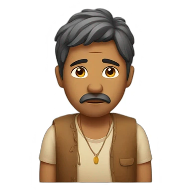 Sad Indian man  sticker
