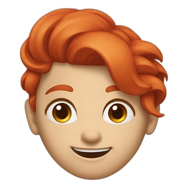red head winking sticker