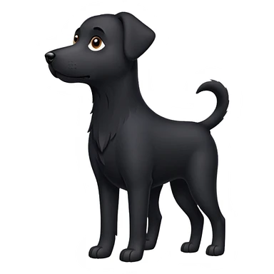 a black dog sticker